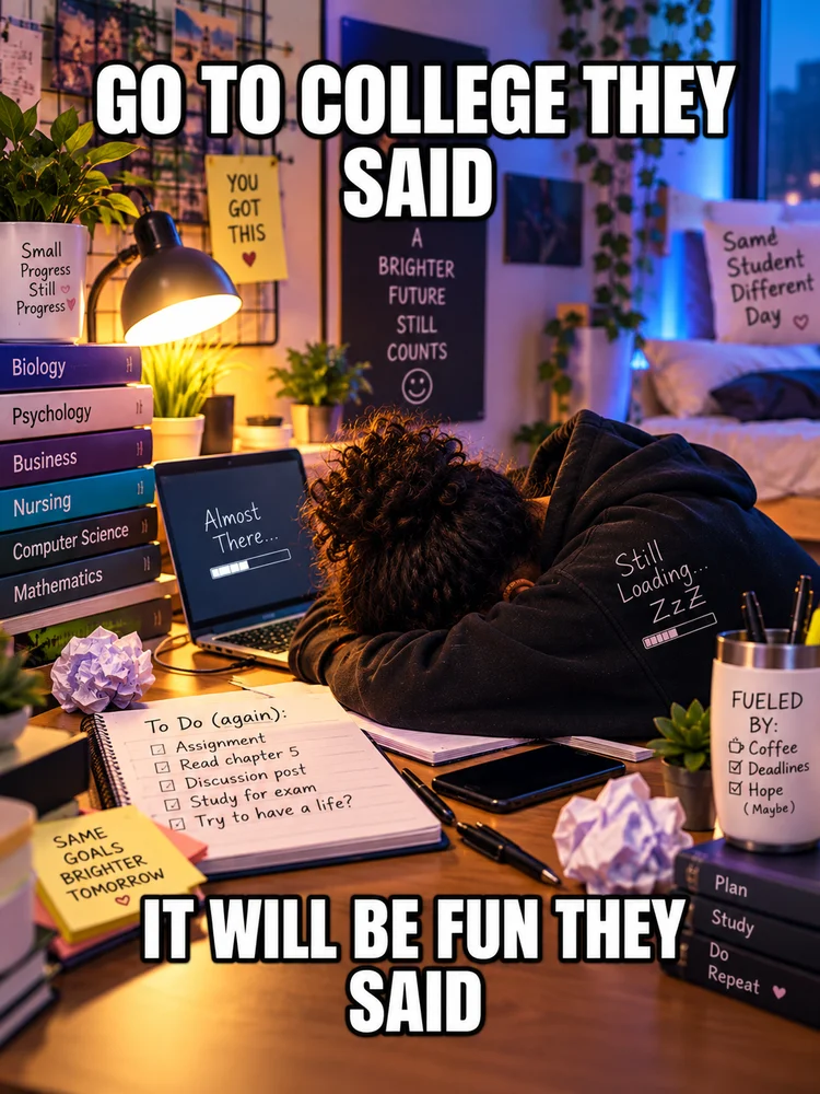 Go to college they said. It will be fun they said.