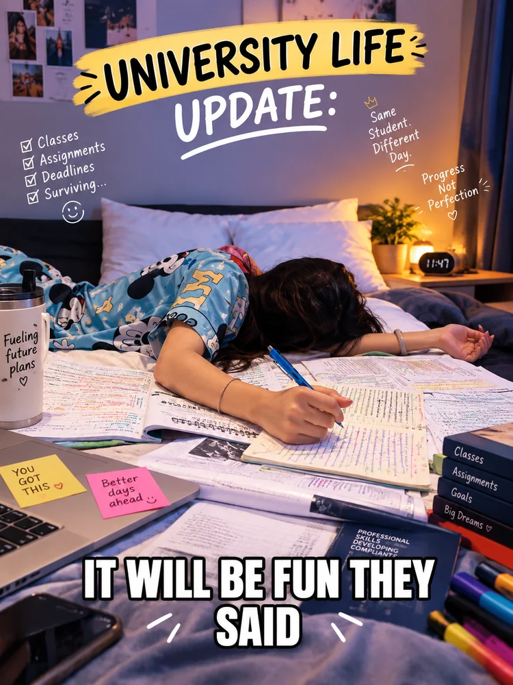 University life update: classes, assignments, deadlines, surviving.