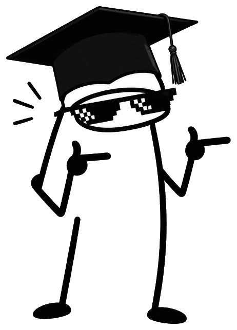 Cool graduate student with sunglasses